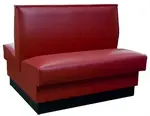 American Tables & Seating , QAD-42-FLR30, QS Plain Back, Double Booth, 46" L