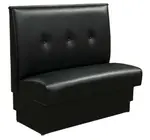 American Tables & Seating , QAS-36TB-3-TEC-N, Quick Ship Three Button Back Upholstered Booth w/ Both Top and End Caps
