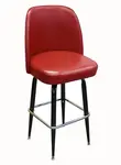 American Tables & Seating , SR-4J-UNA-BVS, Jumbo Seat & Cross-Over Base, Swivel Barstool, Black