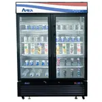 Atosa USA MCF8732GR, Black Exterior Glass Two (2) Door Merchandiser Freezer