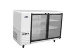 Atosa USA SBB59GGRAUS1, Shallow Depth Glass Door Back Bar Coolers
