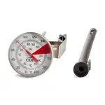 CDN Measurement Tools IRTL220, Thermometer, Beverage & Frothing 0 - 220F 1-3/4-In Dial W/ Frothing Zone 7-In Stem W/ Vessel Clip Anti-Microbial