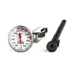 CDN Measurement Tools IRXL400, Thermometer, Candy & Deep Fry 100 - 400F 1-3/4-In Dial 7-In Stem W/ Vessel Clip Anti-Microbial
