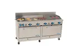 Comstock-Castle , 2F330-36-2RB, Range, 72", 2 Burners, 36" Griddle, 24" Charbroiler
