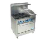 Comstock-Castle F330-12B, Range, 36", 4 Burners, 12" Griddle/Broiler