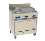 Comstock-Castle F330-2RB, Range, 36", 2 Burners, 24" Charbroiler