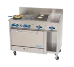 Comstock-Castle F3430-12-1RB, Range, 48", 4 Open Burners, 12" Griddle, 12" Charbroiler