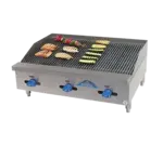 Comstock-Castle , FHP36-3LB, Charbroiler, Gas, Countertop