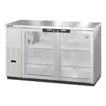 Hoshizaki BB59-G-S, Bar Refrigerator, 2 Swinging Glass Doors