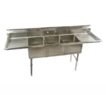 Klingers Trading ECS32D24, Sink, (3) Three Compartment