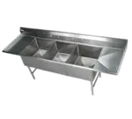 Klingers Trading EIT32D24DB, Sink, (3) Three Compartment
