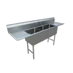 Klingers Trading MCS32D, Sink, (3) Three Compartment