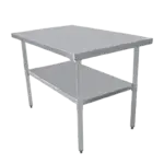 Serv-Ware T2424CWP-4, Work Table, 24" - 27", Stainless Steel Top