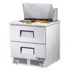 True Manufacturing TFP-32-12M-D-2-HC, Refrigerated Counter, Mega Top Sandwich / Salad Unit