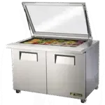 True Manufacturing TSSU-48-18M-B-FGLID-HC, Refrigerated Counter, Mega Top Sandwich / Salad Unit