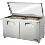 True Manufacturing TSSU-60-24M-B-ST-FGLID-HC, Refrigerated Counter, Mega Top Sandwich / Salad Unit