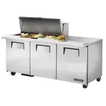 True Manufacturing TSSU-72-18M-B-HC, Refrigerated Counter, Mega Top Sandwich / Salad Unit